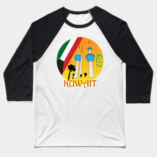 Kuwait City Retro Baseball T-Shirt